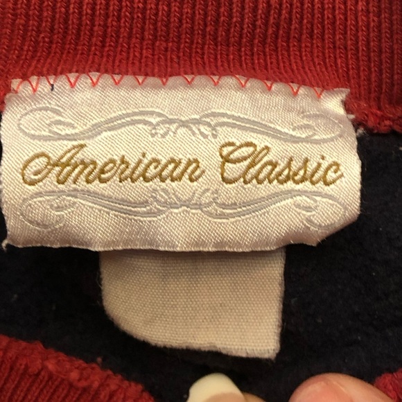 American Classic Red, White, & Blue Sweatshirt with Hearts - Picture 4 of 7